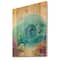 Designart - Turquoise Ocean Spiral With Coral Reef Fishes - Nautical & Coastal Print on Natural Pine Wood